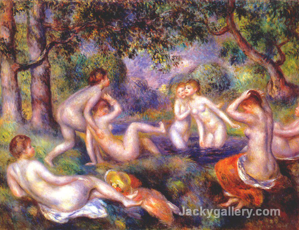 Bathers in the forest by Pierre Auguste Renoir paintings reproduction
